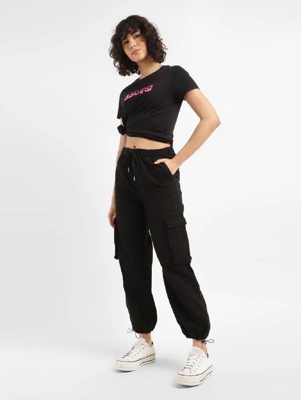 Women's High Rise Black Cargo Dynamic Women's High - energy