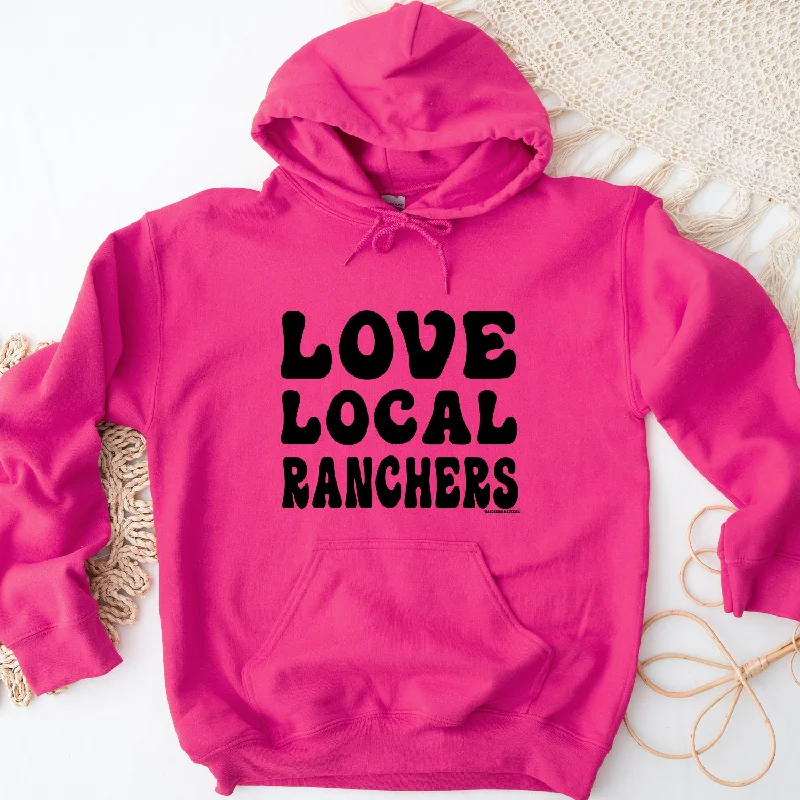 Love Local Ranchers Black Ink Hoodie (S-3XL) Unisex - Multiple Colors! Casual Women's Japanese 