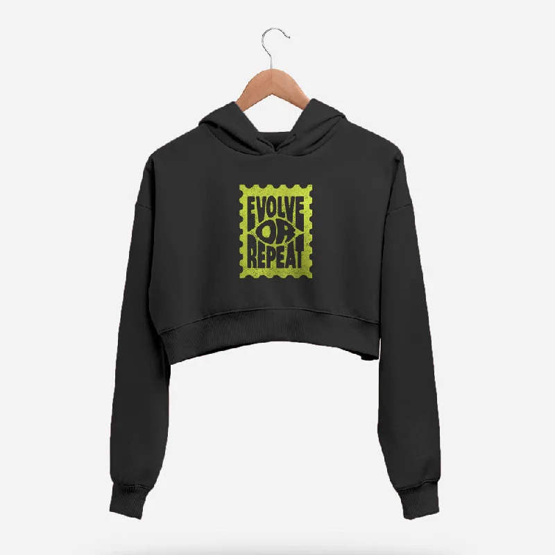 Evolve or Repeat Crop Hoodie