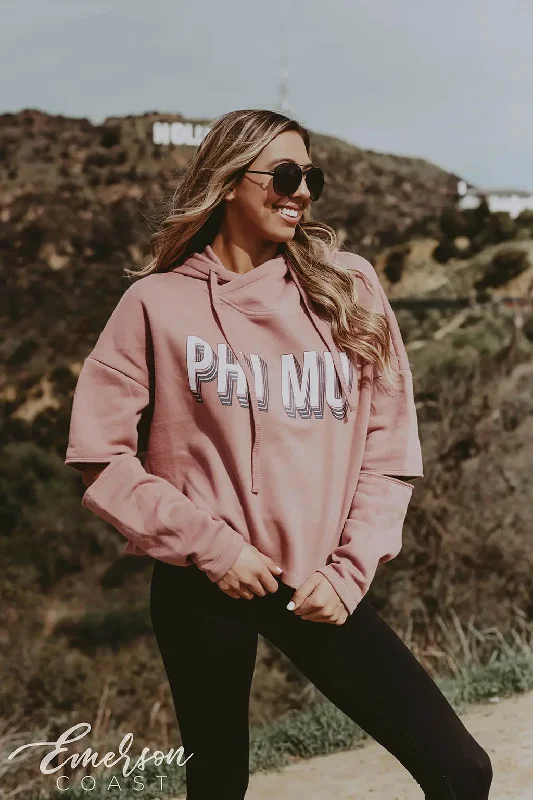 Phi Mu PR Cropped Hoodie Sleek Women's 