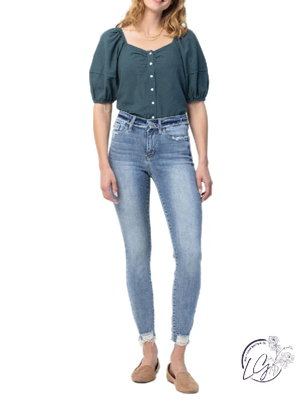 Alana Mid-Rise Waistband Detail Skinny by Judy Blue Country