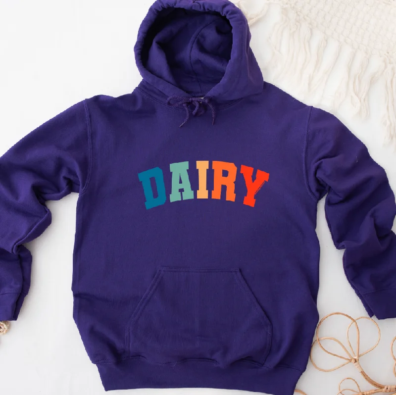 Varsity Color DAIRY Hoodie (S-3XL) Unisex - Multiple Colors! Stylish Women's Tropical 