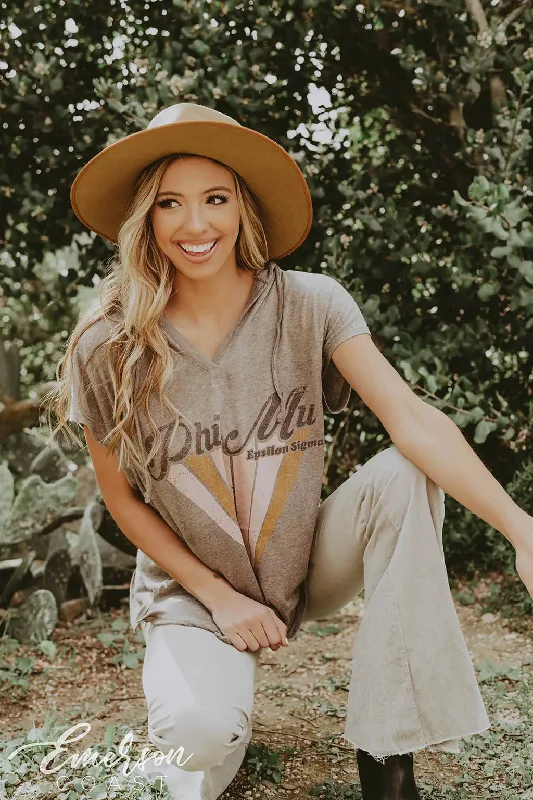 Phi Mu Bohemian Poncho Dapper Women's Bow - adorned