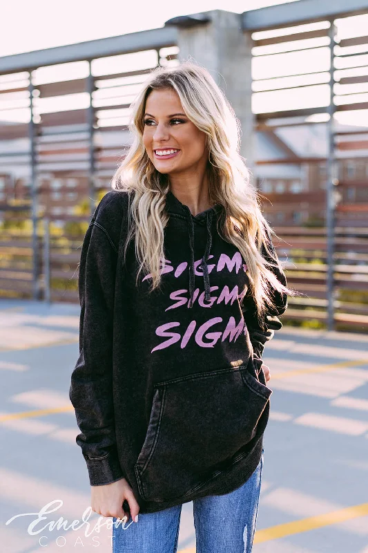 Sigma Sigma Sigma Edgy PR Hoodie Preppy Women's College