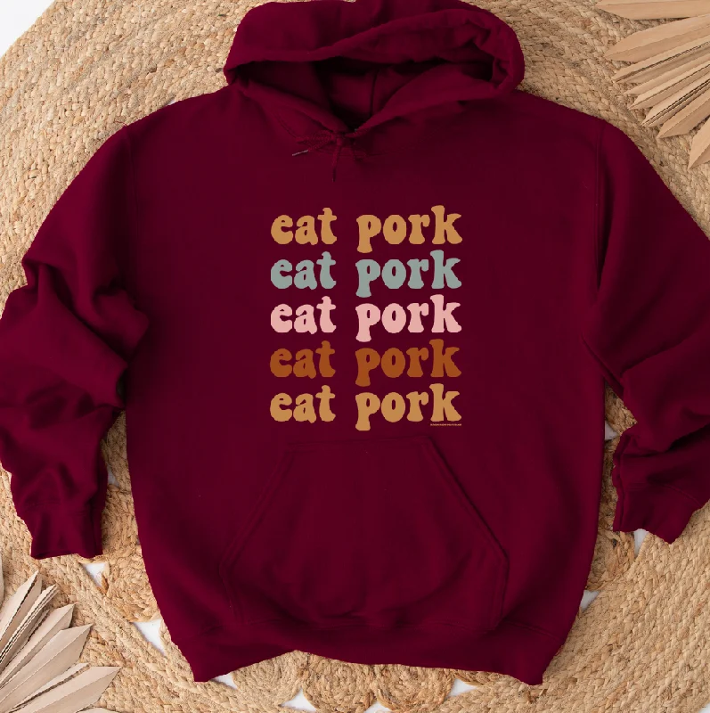 Groovy Eat Pork Hoodie (S-3XL) Unisex - Multiple Colors! Luxurious Women's High -  end
