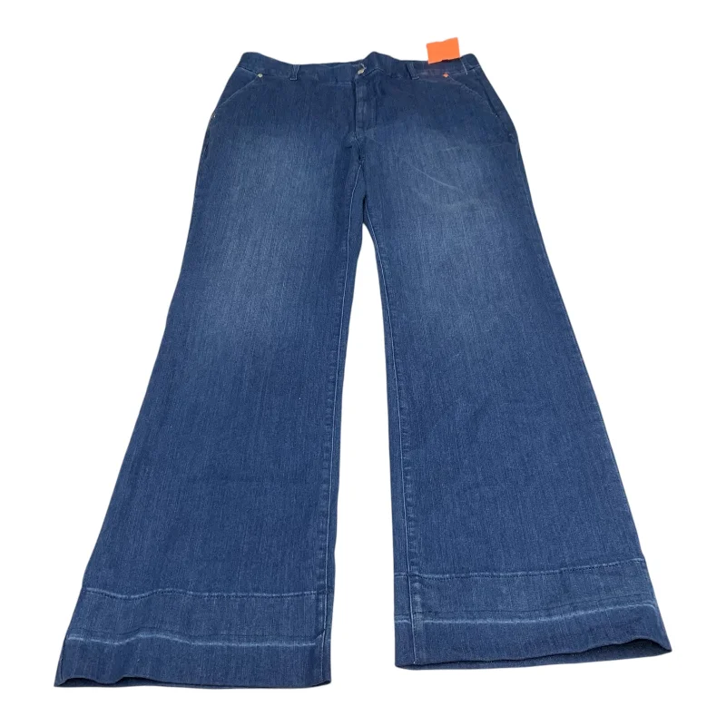 Jeans Straight By Chicos In Blue Denim, Size: 16 Confident Women's High - fashion