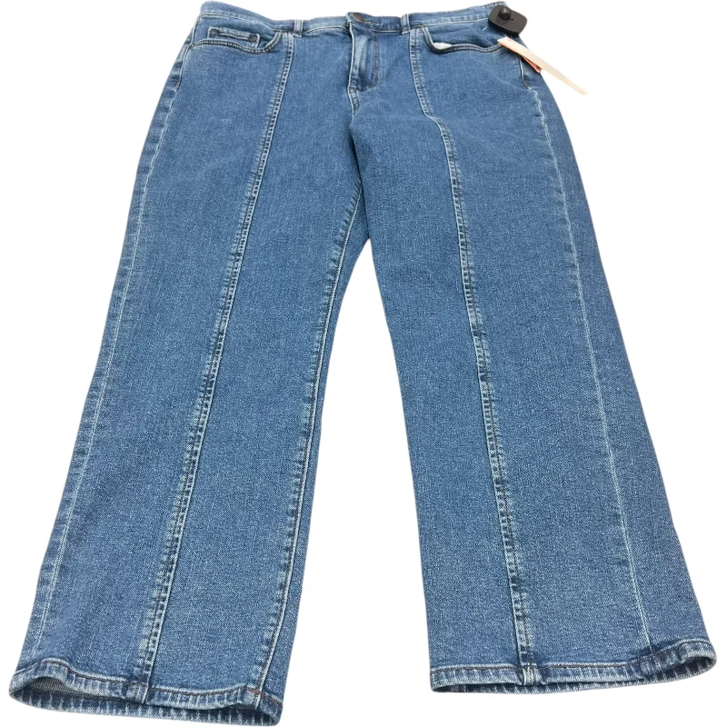Jeans Straight By Loft In Blue Denim, Size: 10p Sustainable Organic
