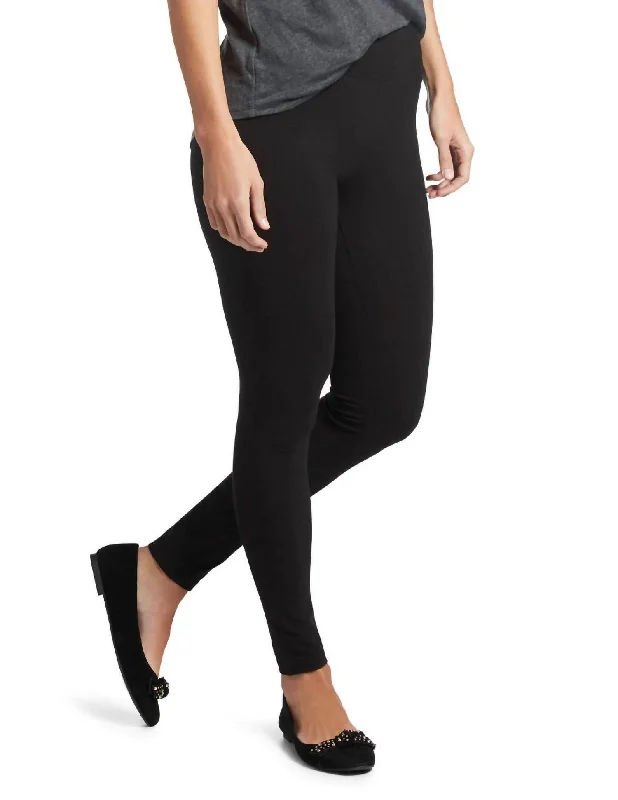 Ultra Leggings With Wide Waistband In Black Sharp Women's Italian