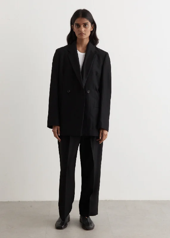 Double Breasted Blazer Sophisticated Women's Tailored