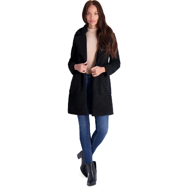 French Connection Women's Faux Shearling Teddy Lapel Midi Coat Preppy Women's College French Connection Women's Faux Shearling Teddy Lapel Midi Coat Preppy Women's College