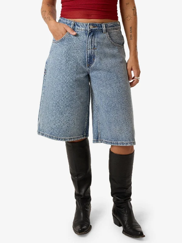 Darcy Short - Vintage Timeworn Blue Bold Women's Animal Print