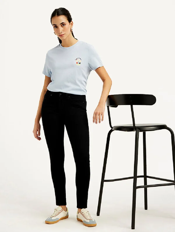 Women's Mid Rise 711 Skinny Black Jeans Bold Women's Animal Print