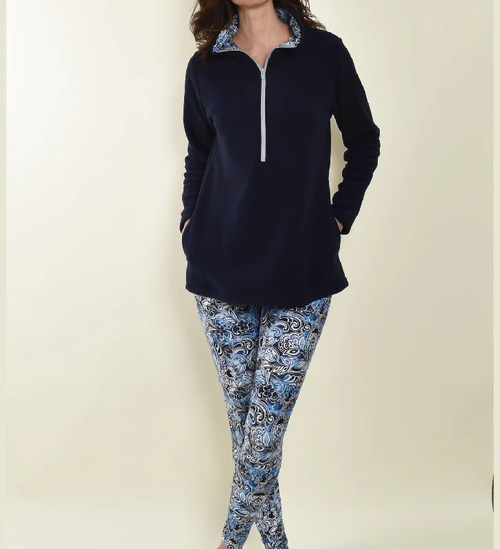 Bayside Tight Leggings In Denim Floral Casual Women's Japanese 