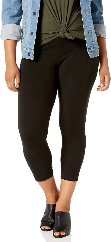 Women's Ultra Capri Leggings With Wide Waistband In Black Women