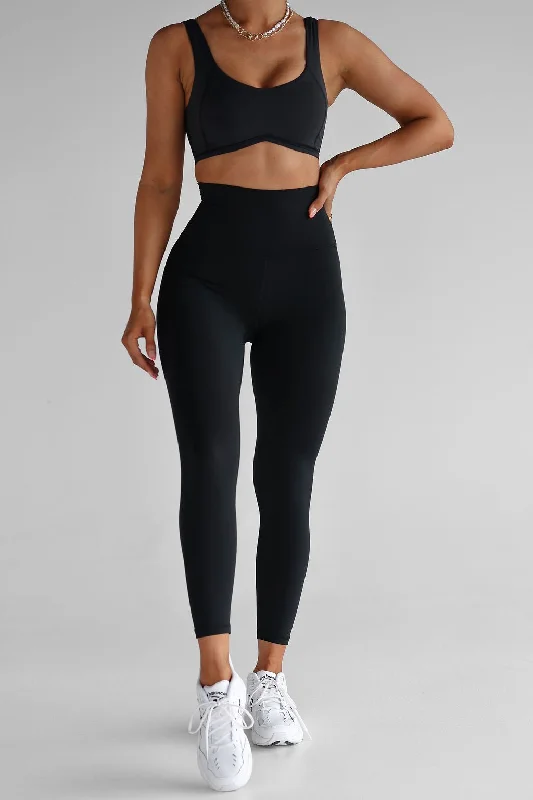 Extra High Waist 7/8 Leggings - Black