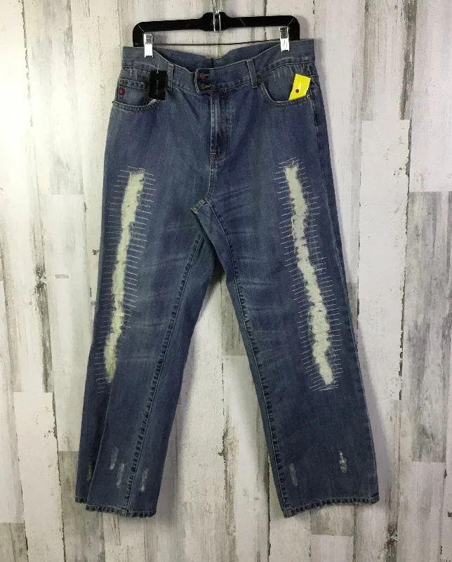 Jeans Wide Leg By Seven 7 In Blue Denim, Size: 16 Laid - back Women's Style