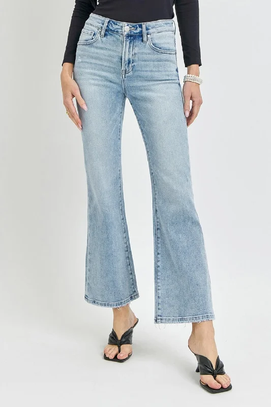 RISEN Full Size High Rise Ankle Flare Jeans