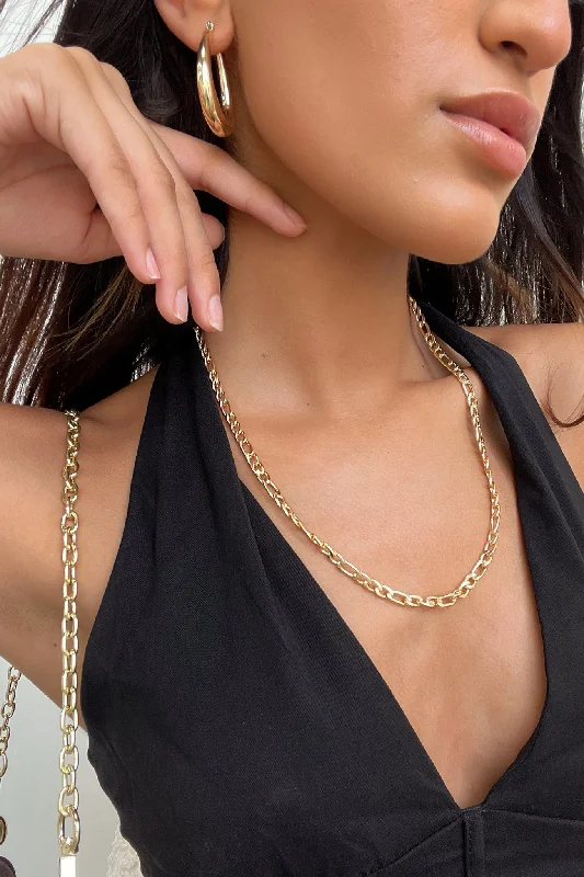 Linked Hoops - Gold Elegant Women's 