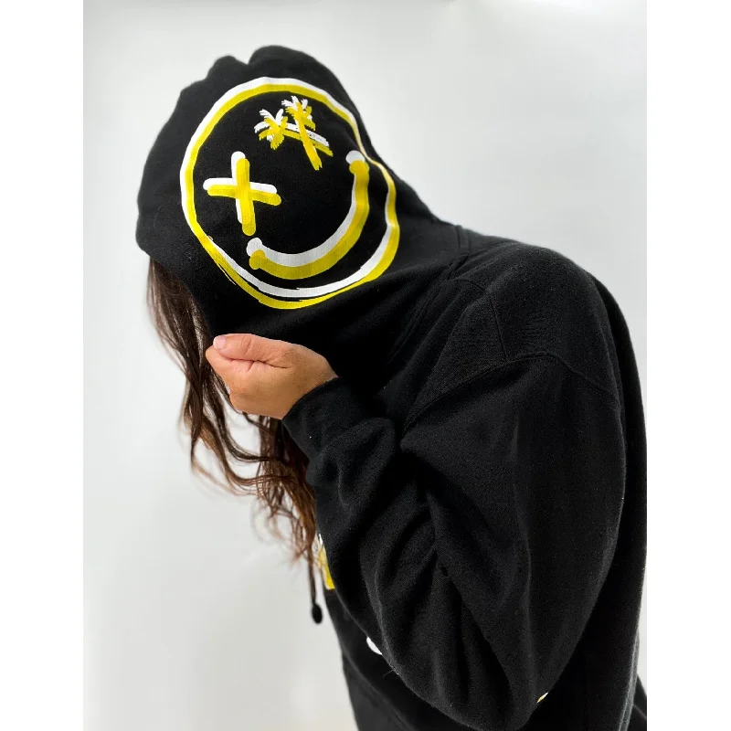 Salty Savage Unisex “Signature” Hoodie | Dead Head Collection | Black/White/Yellow