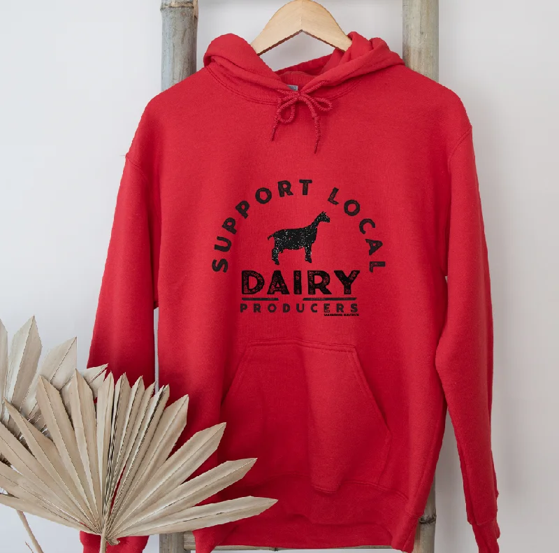 Support Local Dairy Goat Producers Hoodie (S-3XL) Unisex - Multiple Colors! Monochromatic Office Style