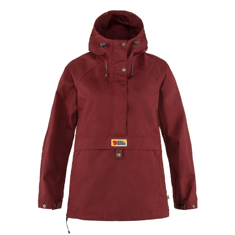 Fjallraven Womens Vardag Anorak Bordeaux Red Sleek Women's 
