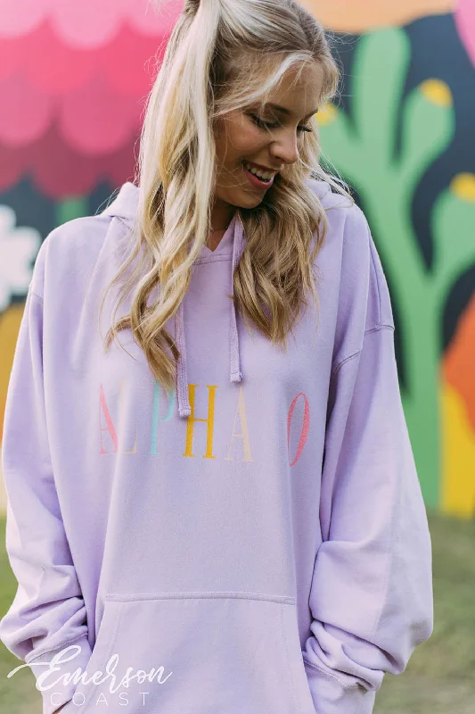 Alpha O PR Pastel Purple Hoodie Australian Beach