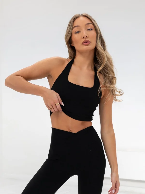 Studio Halter Neck Bra - Black Stylish Women's Neon