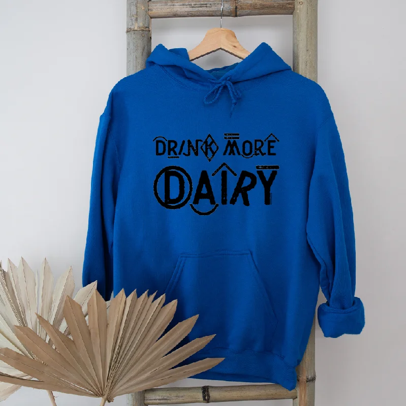 Branded Drink More Dairy Hoodie (S-3XL) Unisex - Multiple Colors! Cool Women's Skate