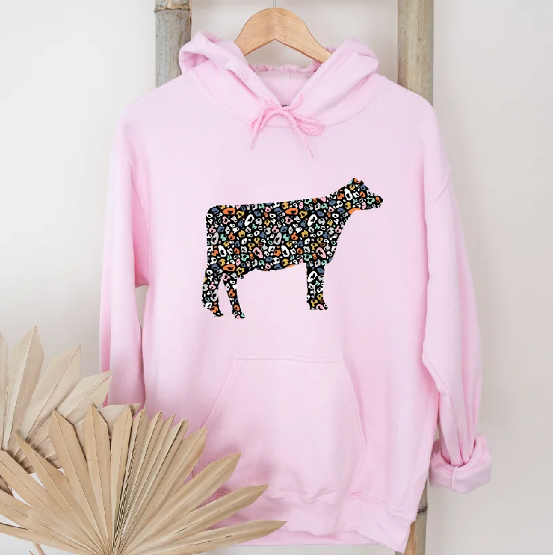 Colorful Cheetah Dairy Cow Hoodie (S-3XL) Unisex - Multiple Colors! Trendy Women's Oversized