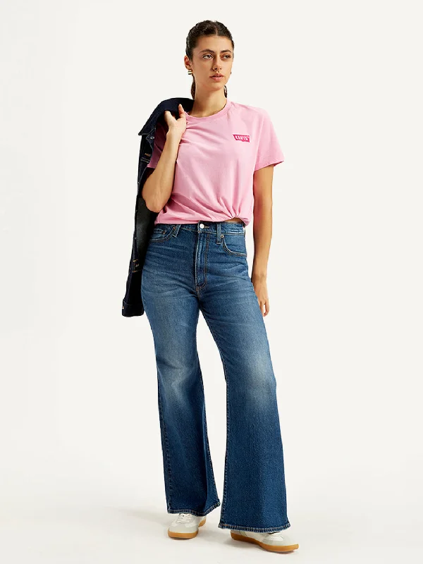 Women's High Rise Ribcage Straight Fit Jeans Casual Women's Loose - fitting