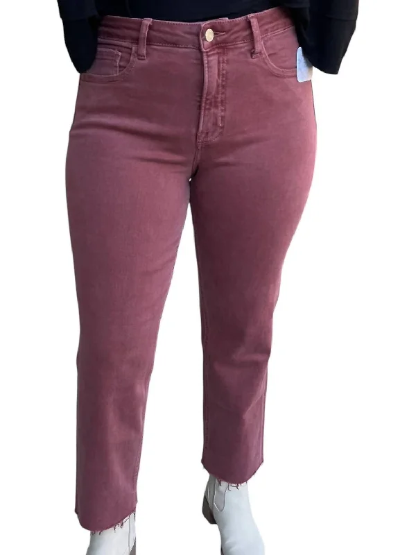 Straight Leg Jeans In Dusty Wine Modern Women's Tech