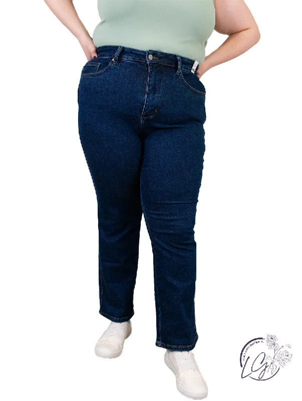Curvy Rory High Waist Straight Leg By Judy Blue Trendy Women's Oversized