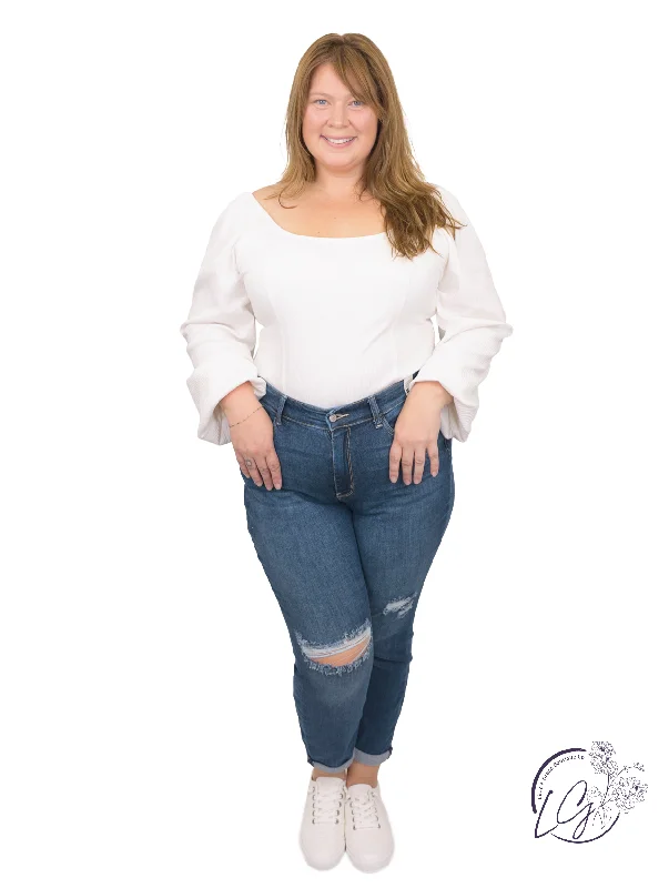 Curvy Riley High-Rise Boyfriend By Judy Blue Dapper Women's 1920S
