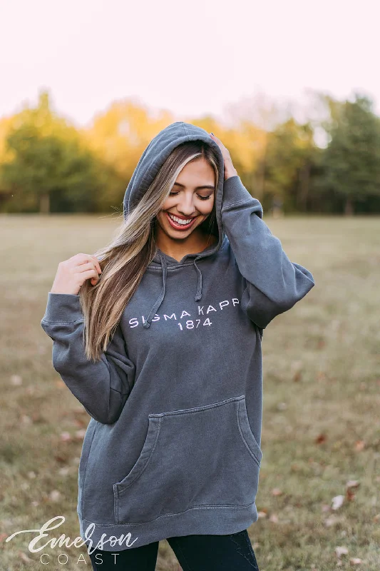 Sigma Kappa Simple Lettering PR Hoodie garde