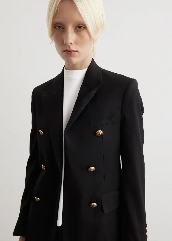 Double Breasted Blazer Elegant Women's 