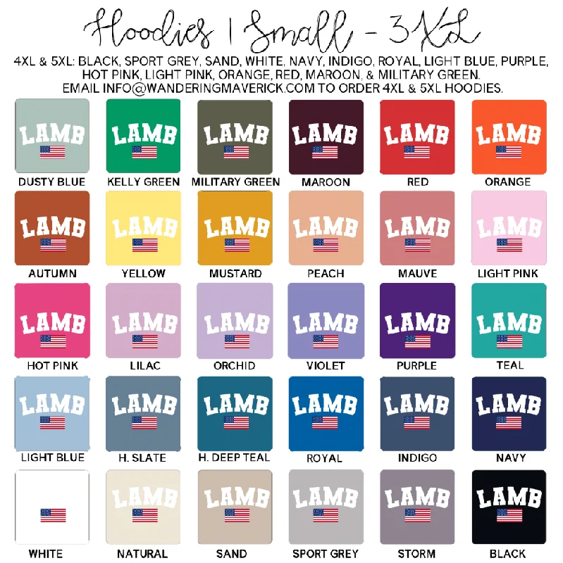Lamb Flag Hoodie (S-3XL) Unisex - Multiple Colors! Classic Women's Pin - striped
