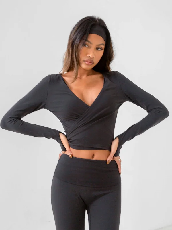 Reform Wrap Top - Black Tough Women's Military - inspired