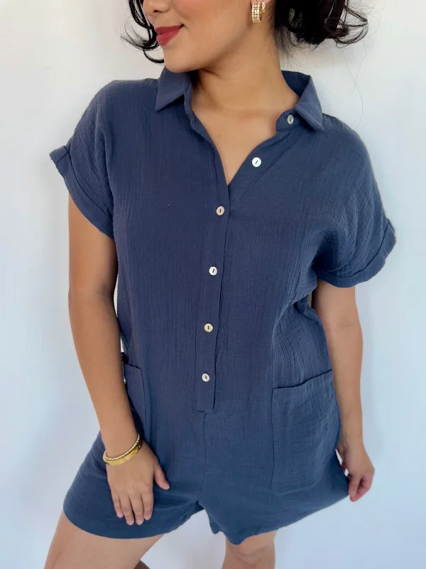 ava cotton romper Earthy Women's 