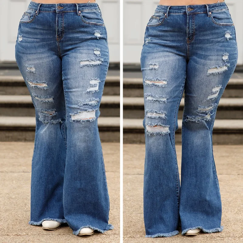 The Time Is Now Boot Cut Jeans, Dark Wash Earthy Women's Hemp - based