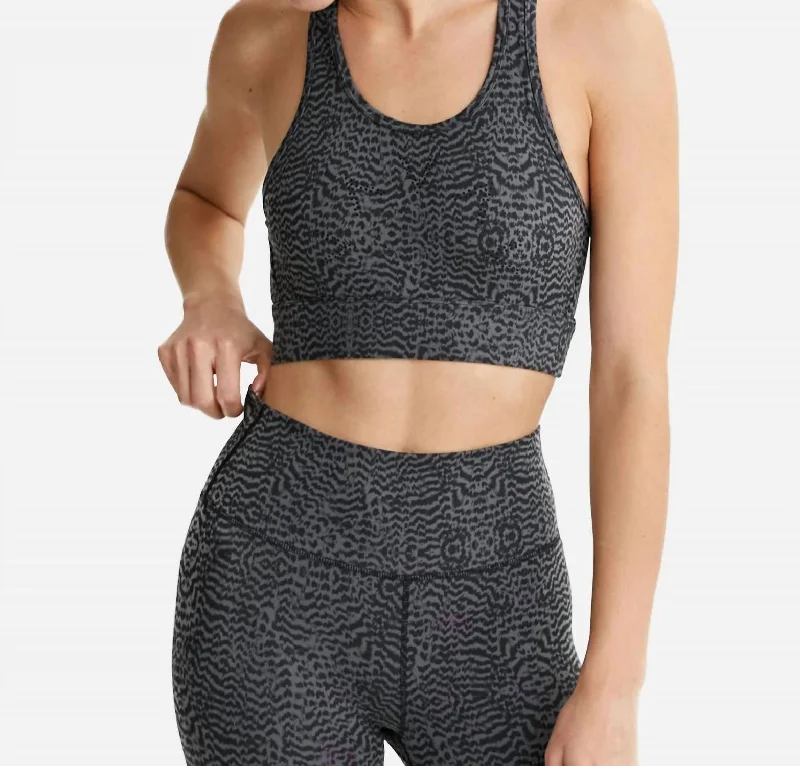 Berkeley Sports Bra In Nocturnal Feathers Refined Women's Velvet
