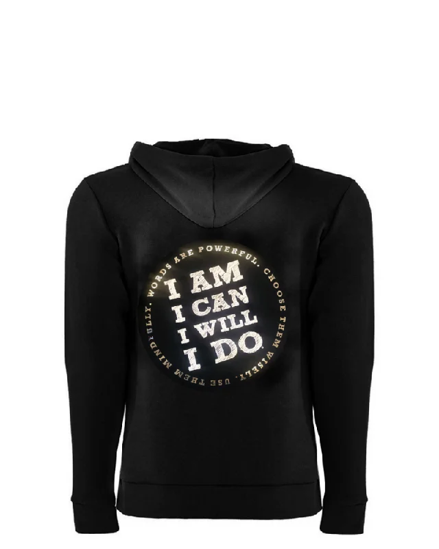 Zip Hoodie Black Laid - back Women's Vibe