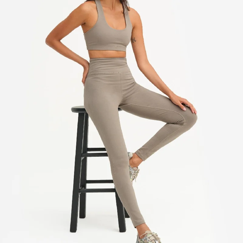 Organic Stretch Full Length Legging Practical Women's Quick - dry