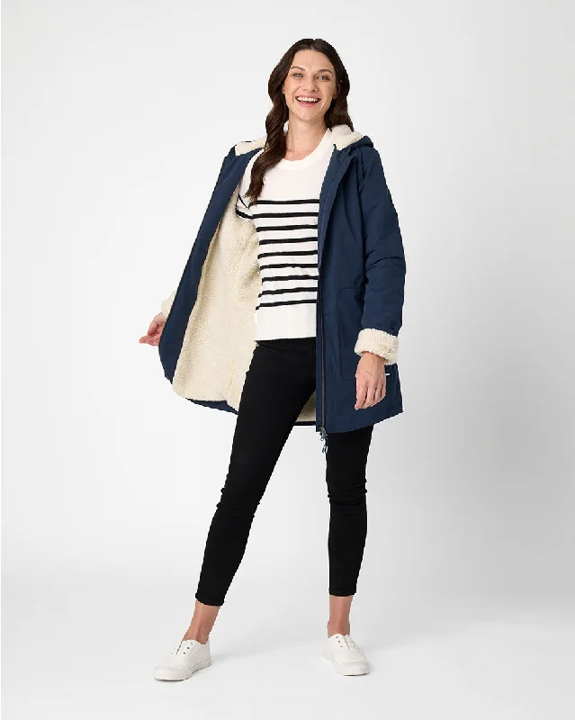 Hestia Coat in Navy Sophisticated Women's 