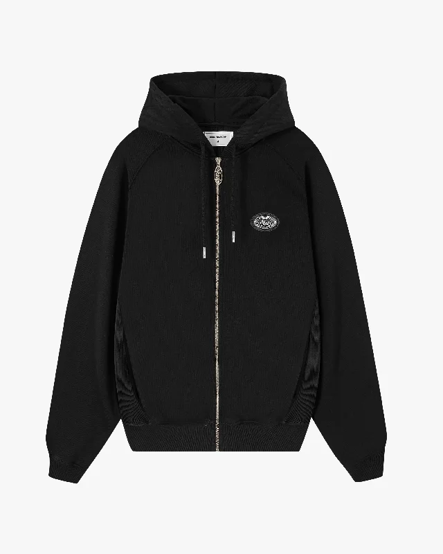 ESSENTIALS ZIP-UP HOODIE BLACK Cool Women's Distressed