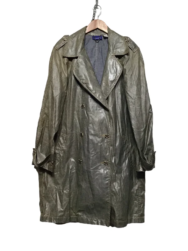 Wet Look Trench Coat (Women's Size M) Sporty Women's Athleisure 