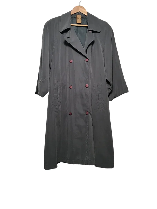 Women’s Grey Belted Trench Coat (Size L) Vacation