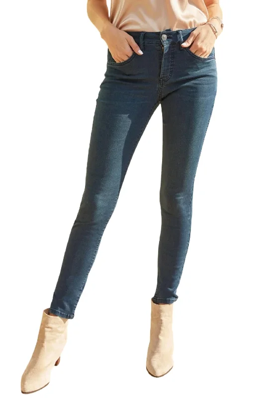 Missy Hyperdenim Super Stretchy Basic Skinny Jean In Blue Black Casual Women's Japanese 