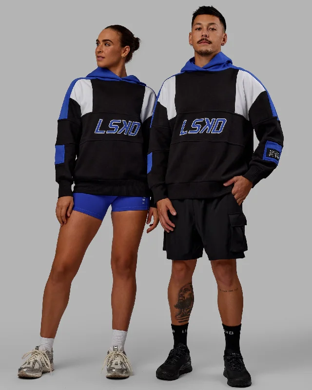Unisex Slam Hoodie Oversize - Black-Power Cobalt Cashmere