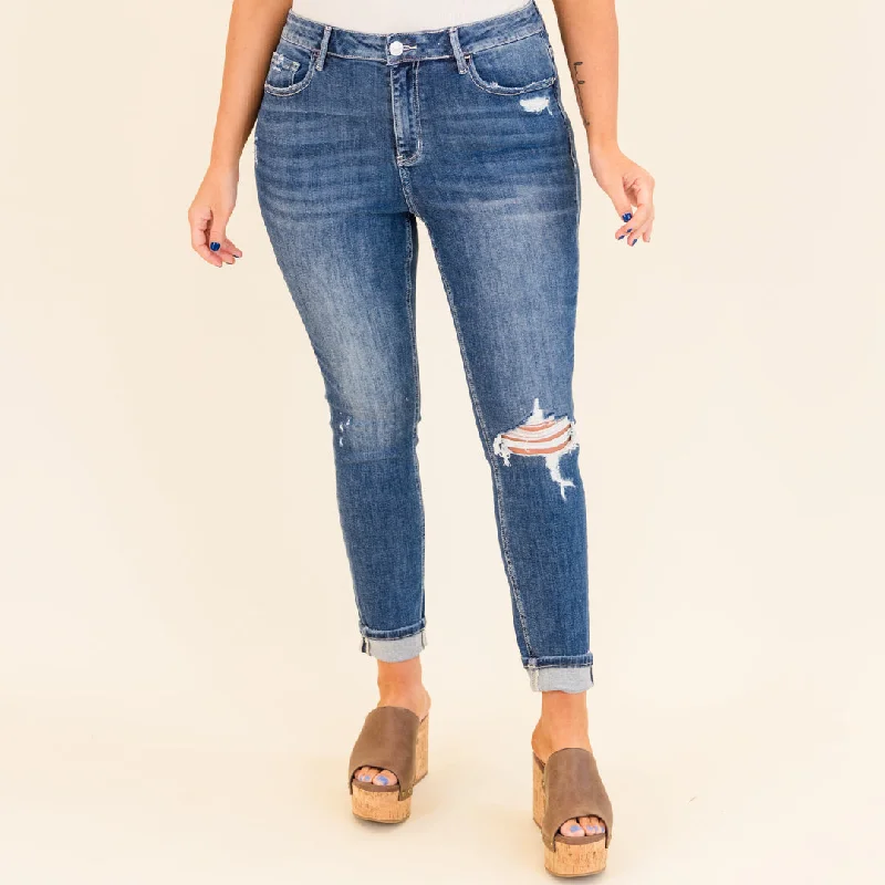 Jump Out Jeans, Dark Wash Confident Women's Power