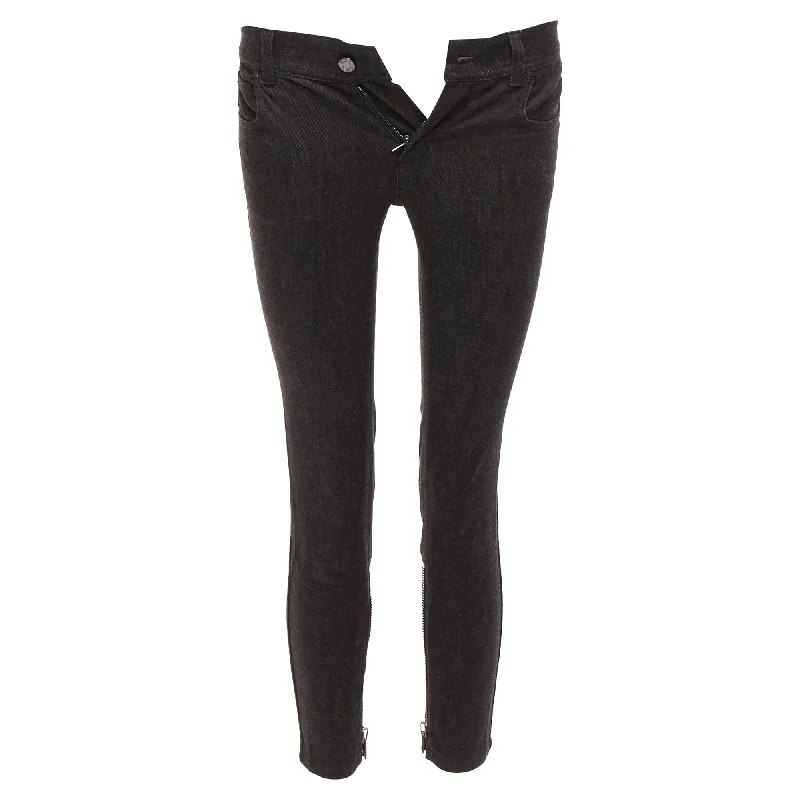 Tom Ford Cotton Blend Silver Staple Embellished Skinny Jeans Elegant Women's Formal 